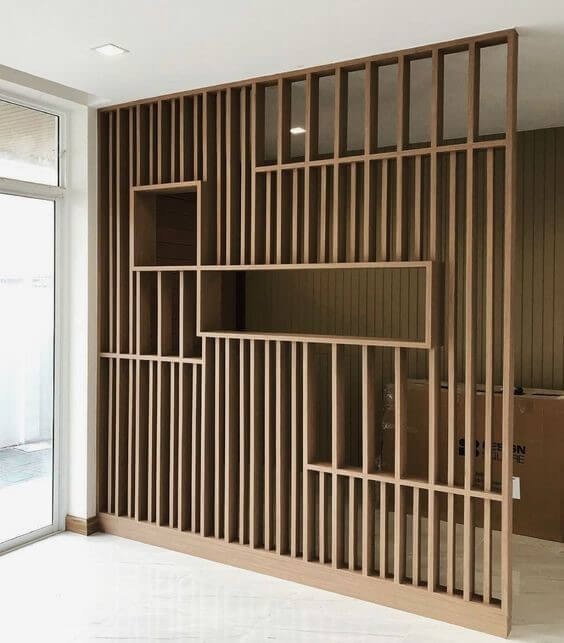 wooden wall design for living room_11